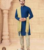 Full computer amrodery sequence, star & thread work kurta pajama set without dupatta