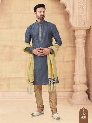 Full computer amrodery sequence, star & thread work kurta pajama set without dupatta 1