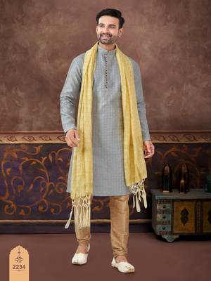Full computer amrodery sequence, star & thread work kurta pajama set without dupatta 1