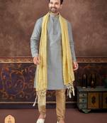 Full computer amrodery sequence, star & thread work kurta pajama set without dupatta