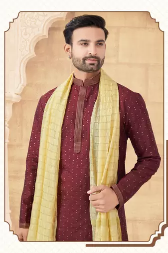 Full computer amrodery sequence, star & thread work kurta pajama set without dupatta