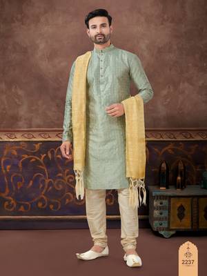 Full computer amrodery sequence, star & thread work kurta pajama set without dupatta 1