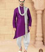 Cross design kurta dhoti set without dupatta