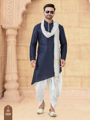 Cross design kurta dhoti set without dupatta 1
