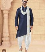 Cross design kurta dhoti set without dupatta