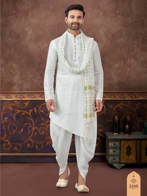 Cross design kurta dhoti set without dupatta 1