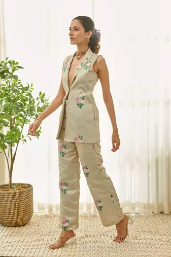 Moss green pantsuit