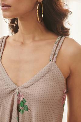 Mocha brown polka dot palazzo jumpsuit 5