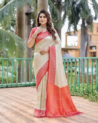 Kanjivaram Pattu With Zari Weaving Comes Leheriya Saree 2