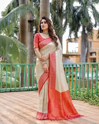 Kanjivaram Pattu With Zari Weaving Comes Leheriya Saree 4