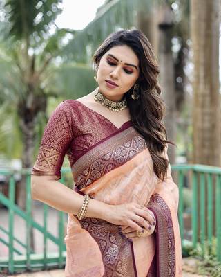 Kanjivaram Pattu With Zari  Weaving Comes Leheriya Saree 5