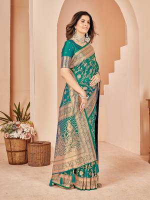 party wear and functional wear jacquard designer saree 4