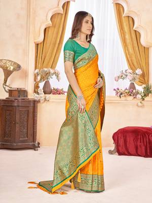 party wear and functional wear jacquard designer saree 4