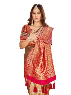 party wear and functional wear jacquard designer saree 2