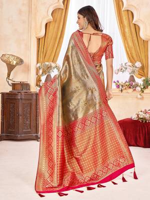 party wear and functional wear jacquard designer saree 5