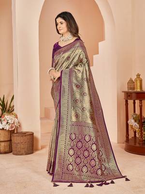 party wear and functional wear jacquard designer saree 4