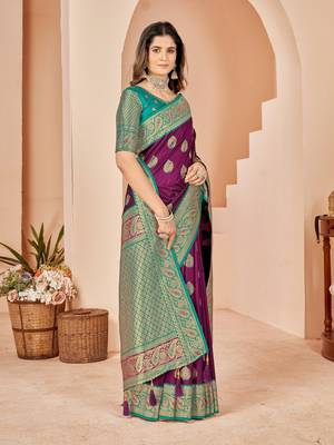 party wear and functional wear jacquard designer saree 4