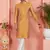 mustard jaqurd silk brocade kurta churidar