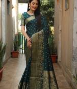 Handmade Bandhej kanjivaram silk blend Saree