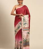 Sangam prints pink cotton digital print traditional saree