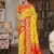 Sangam prints yellow silk woven work festival saree