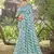 Sangam prints sky blue linen woven work festival saree