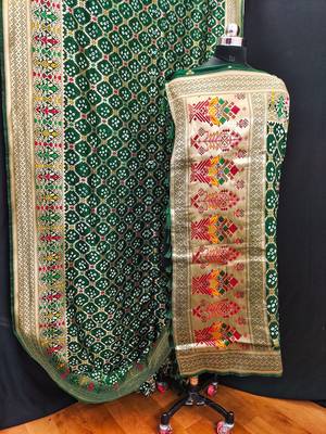 Gharchola Bandhej silk saree  3