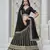Black Embroidered Art Silk Designer Lehenga With Blouse