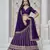 Purple Embroidered Art Silk Designer Lehenga With Blouse