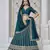 Teal Embroidered Art Silk Designer Lehenga With Blouse