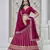 Rani Pink Embroidered Art Silk Designer Lehenga With Blouse