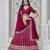 Embroidered Art Silk Trendy Lehenga Choli in Rani Pink