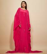 Hot pink embroidered kaftan