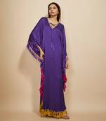 Purple embroidered kaftan