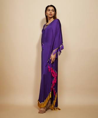 Purple embroidered kaftan 2