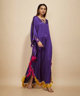 Purple embroidered kaftan 3