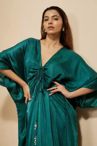 Dark green kaftan