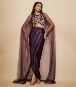 Wine dhoti set