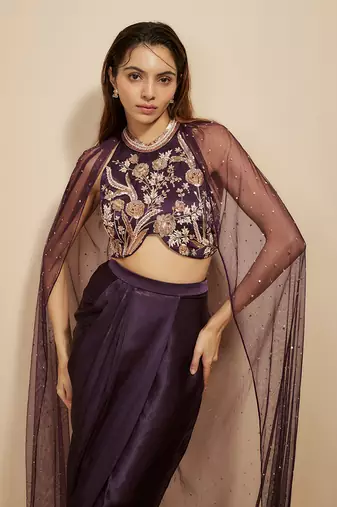 Wine dhoti set