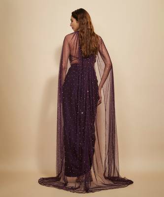 Wine dhoti set 5