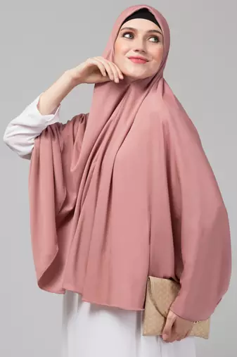 Nazneen Mauve pink Colour Ready to wear instant Prayer Hijab