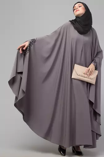 Nazneen Light purple Colour Embroidered Iran Kaftan