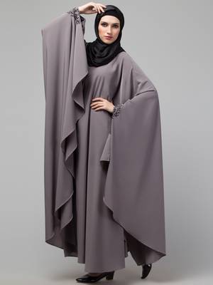Nazneen Light purple Colour Embroidered Iran Kaftan 5
