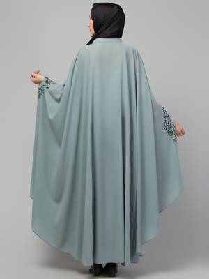 Nazneen Sage green Embroidered Iran Kaftan 2