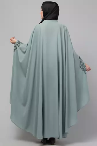 Nazneen Sage green Embroidered Iran Kaftan