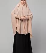 Nazneen Skin stretchable smoking at wrist knee length Jilbab cum prayer khimar Hijab