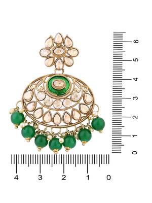 traditional kundan pearl chandbali earrings  5