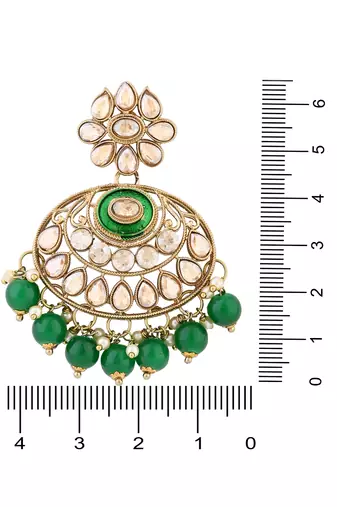 traditional kundan pearl chandbali earrings 
