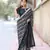 Black georgette c glamorous sequance embroidery work saree