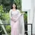 Grey pink soft net c glamorous sequance embroidery work saree